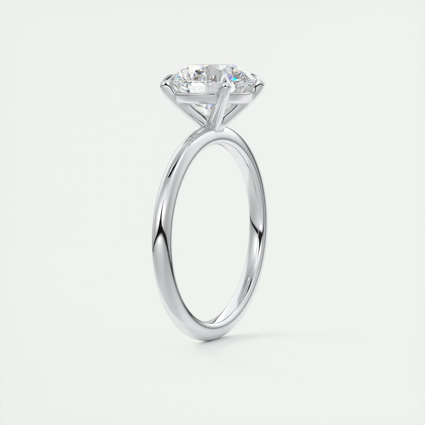 2 CT Round Solitaire CVD F/VS1 Diamond Engagement Ring