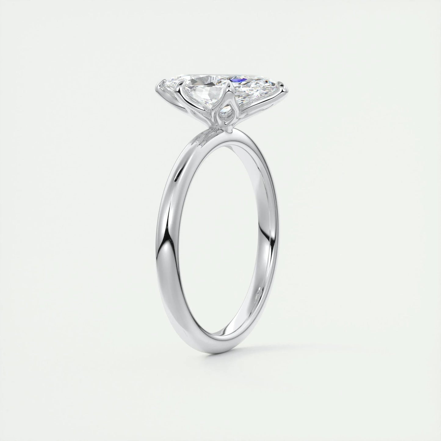 1.5 CT Marquise Solitaire CVD F/VS1 Diamond Engagement Ring