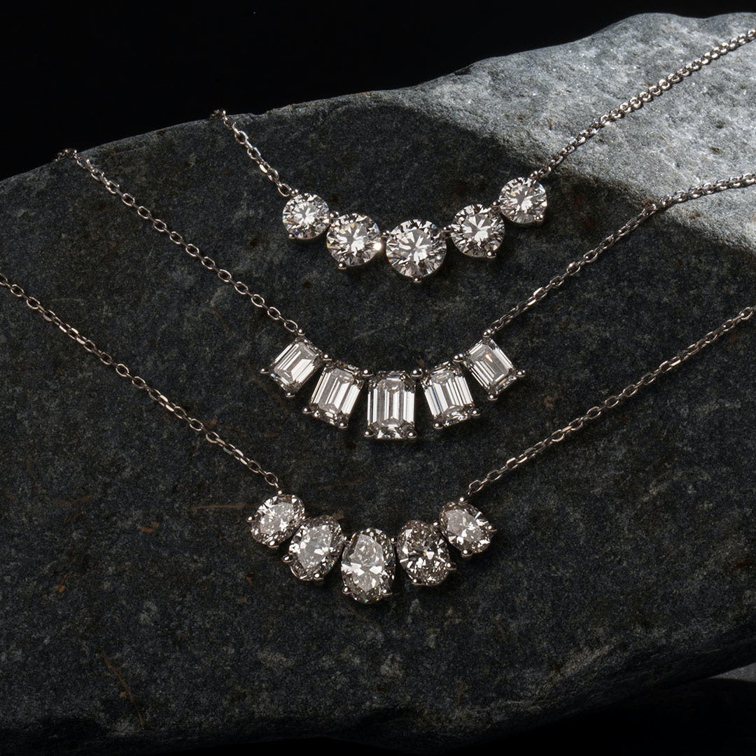 3.50 TC Round CVD F/VS Diamond Necklace