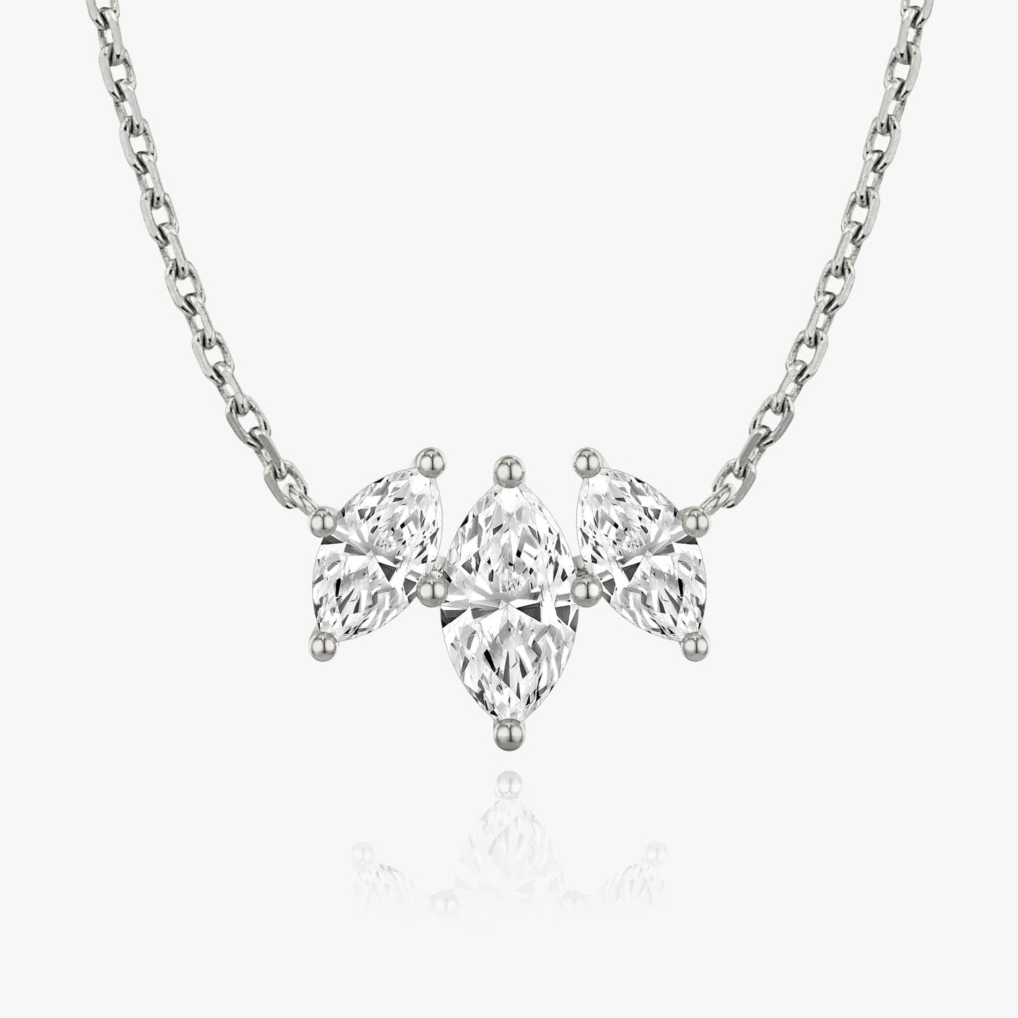 1.0 TCW Marquise CVD F/VS Diamond Necklace