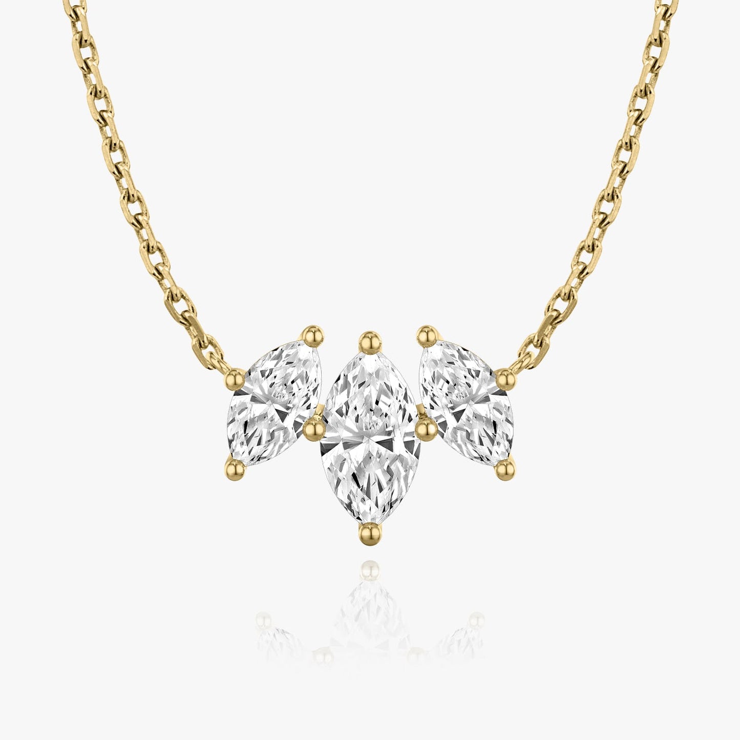 1.0 TCW Marquise CVD F/VS Diamond Necklace