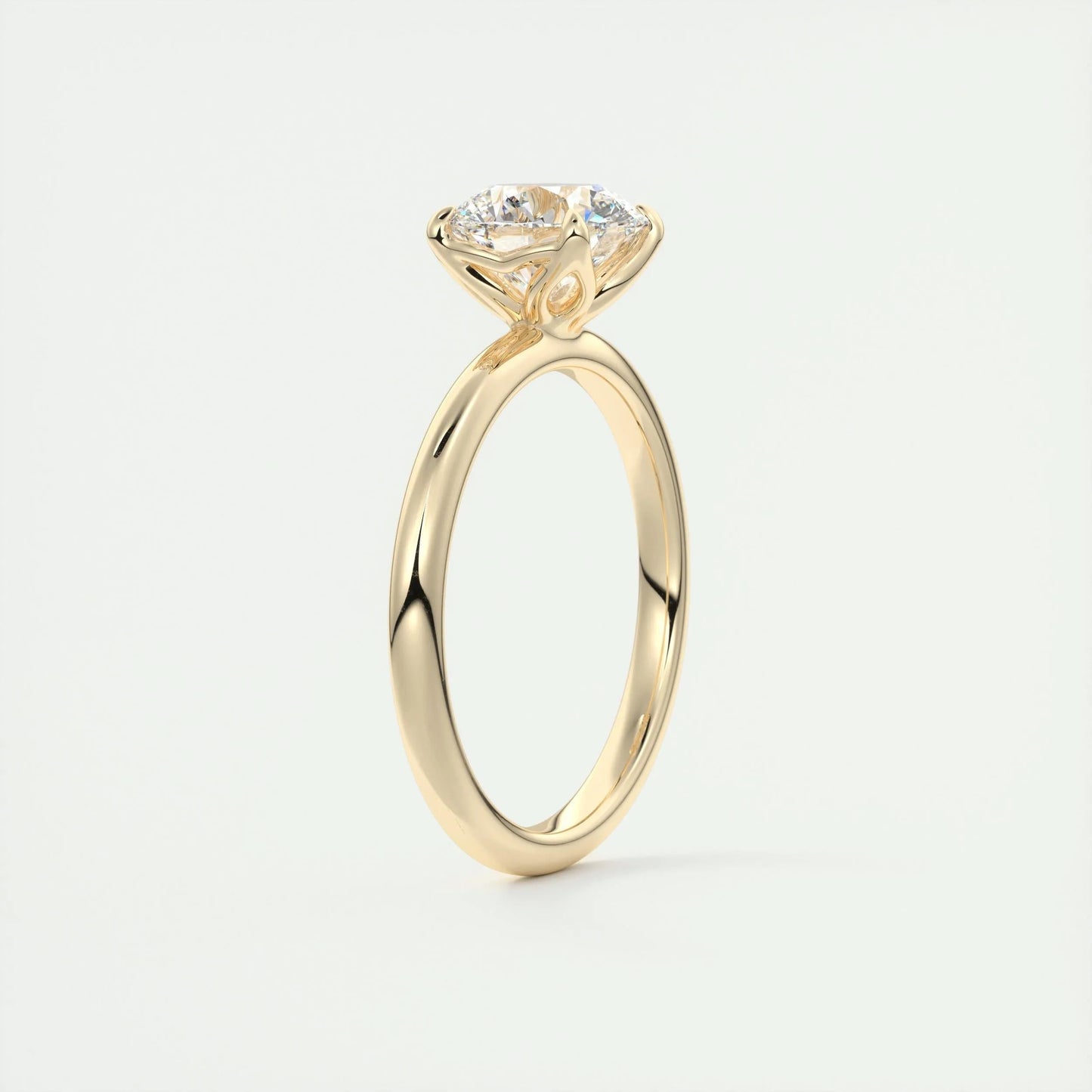 1.5 CT Round Solitaire CVD F/VS1 Diamond Engagement Ring