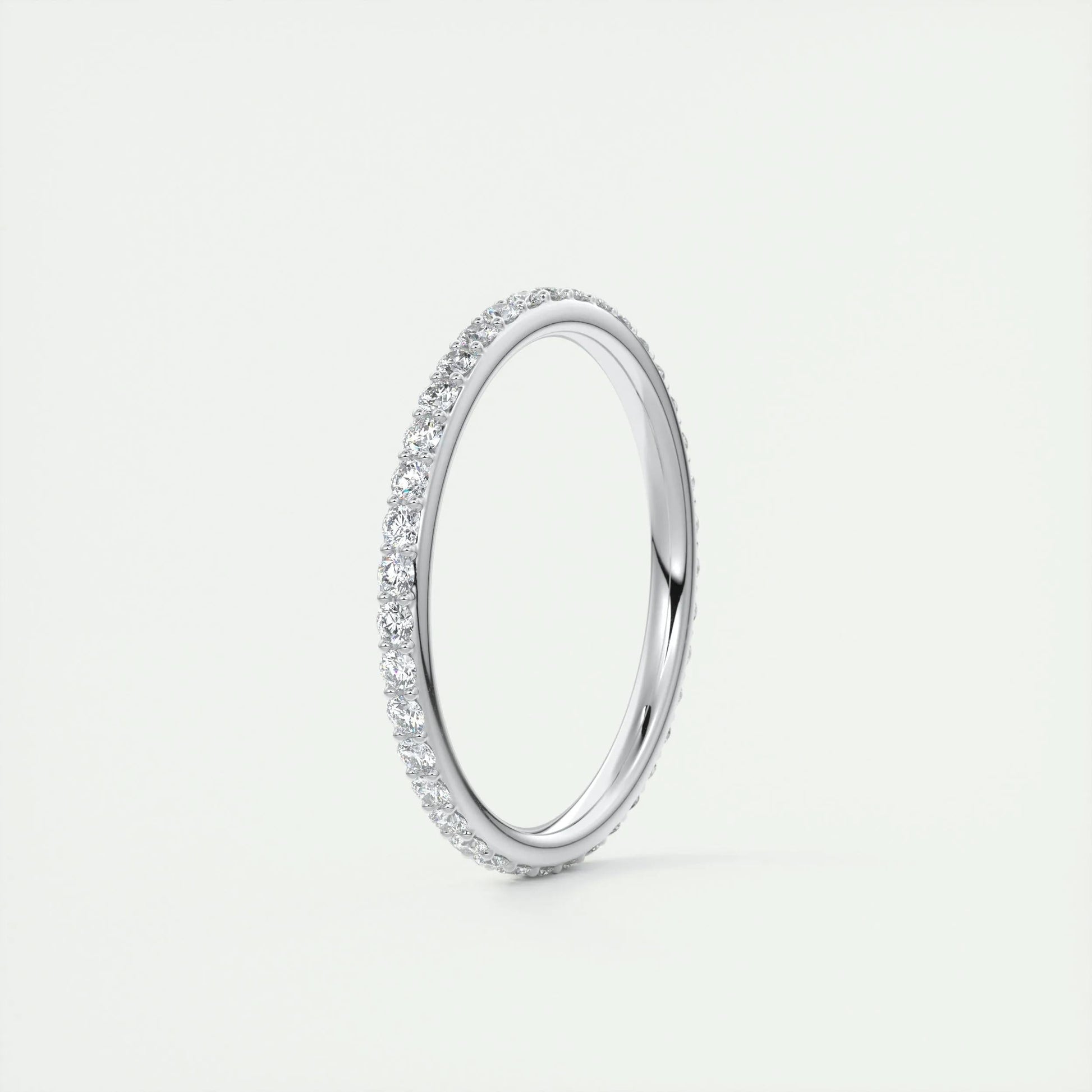 0.37 CT Round EF- VVS Diamond Full Eternity Wedding Band