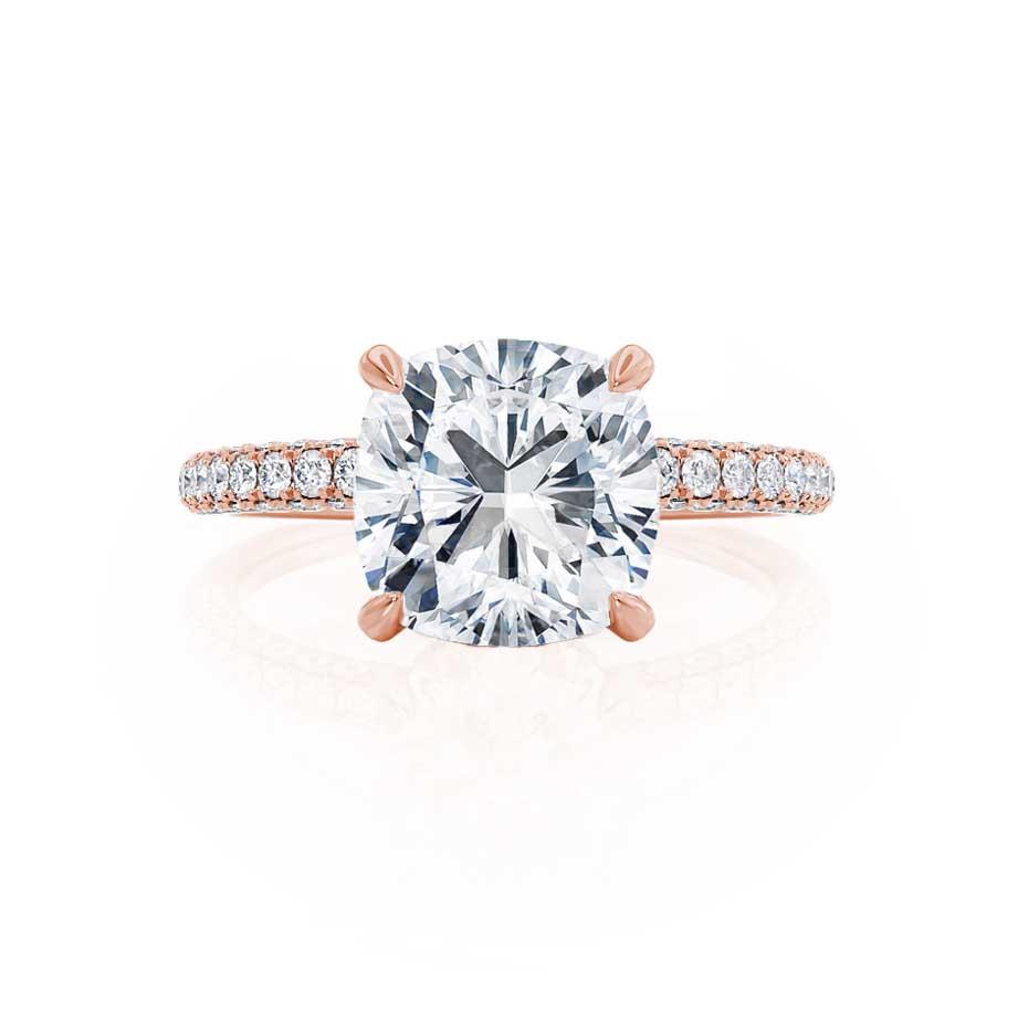 1.20 CT Cushion Hidden Halo CVD E/VVS2 Diamond Engagement Ring