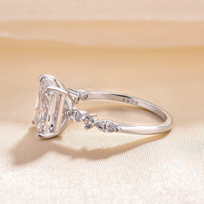 3.50 CT Radiant Solitaire CVD F/VS1 Diamond Engagement Ring