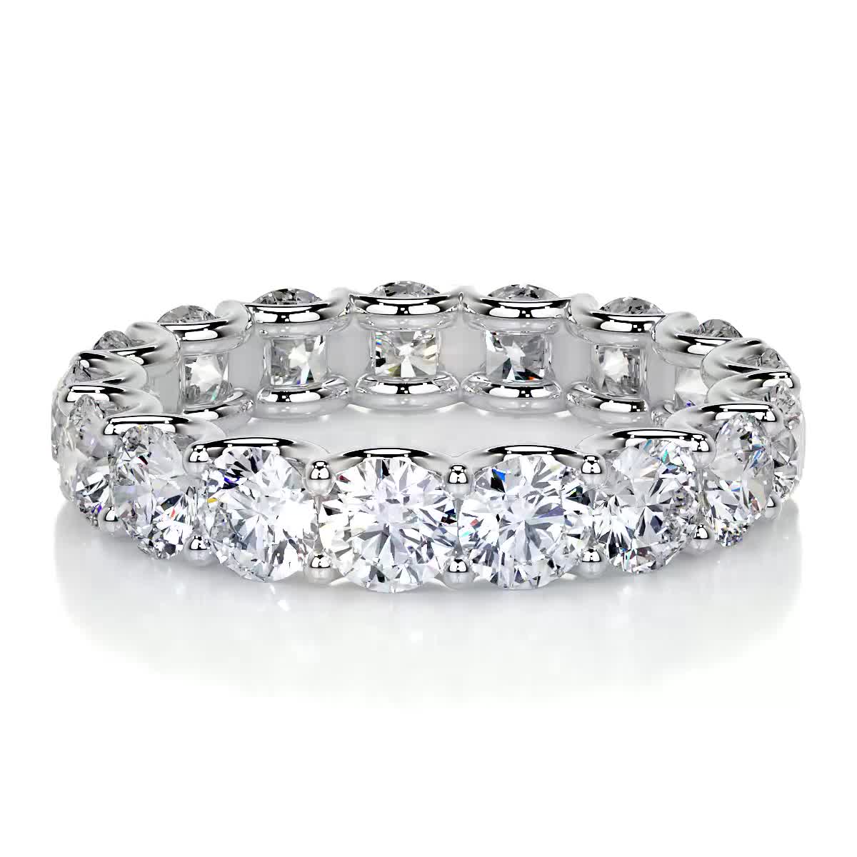 4ct Round EF- VVS Diamond Full Eternity Stackable Wedding Band