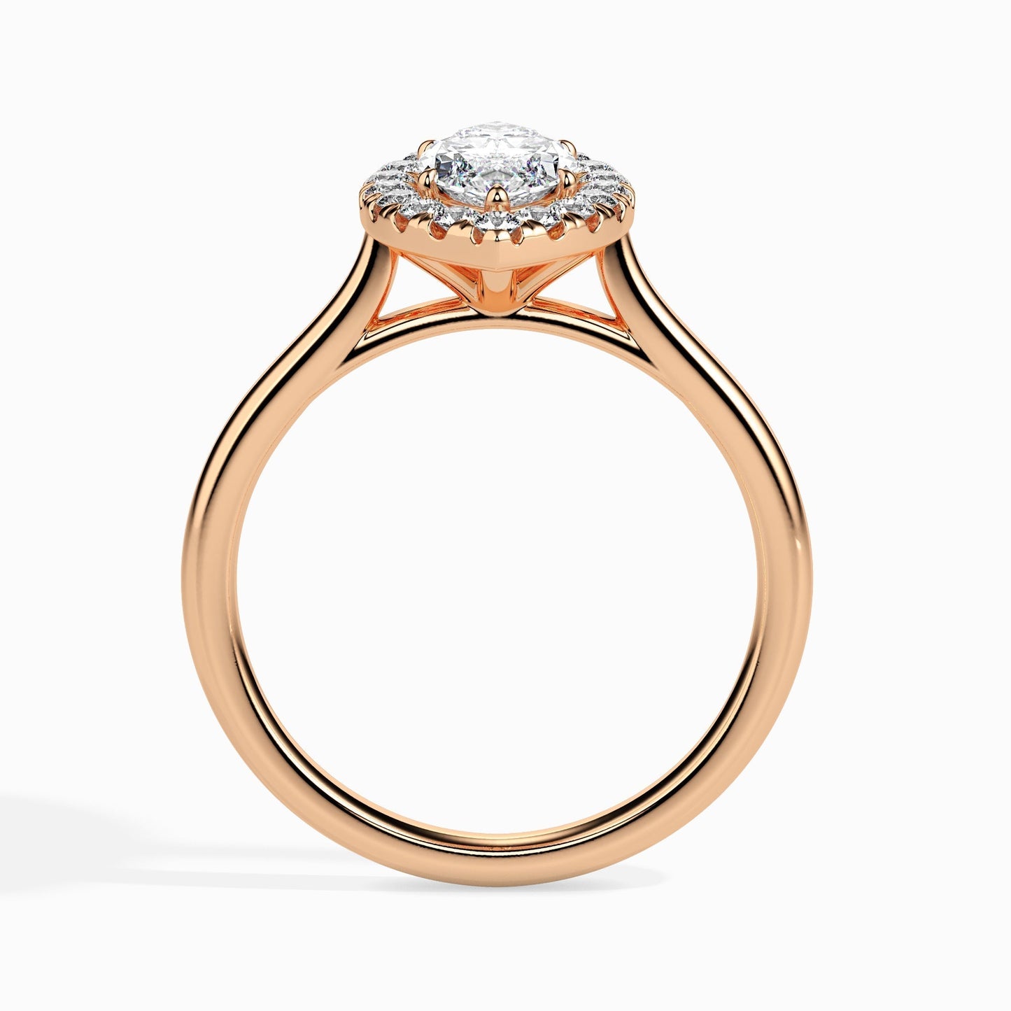 1ct Marquise F- VS Diamond Halo Engagement Ring