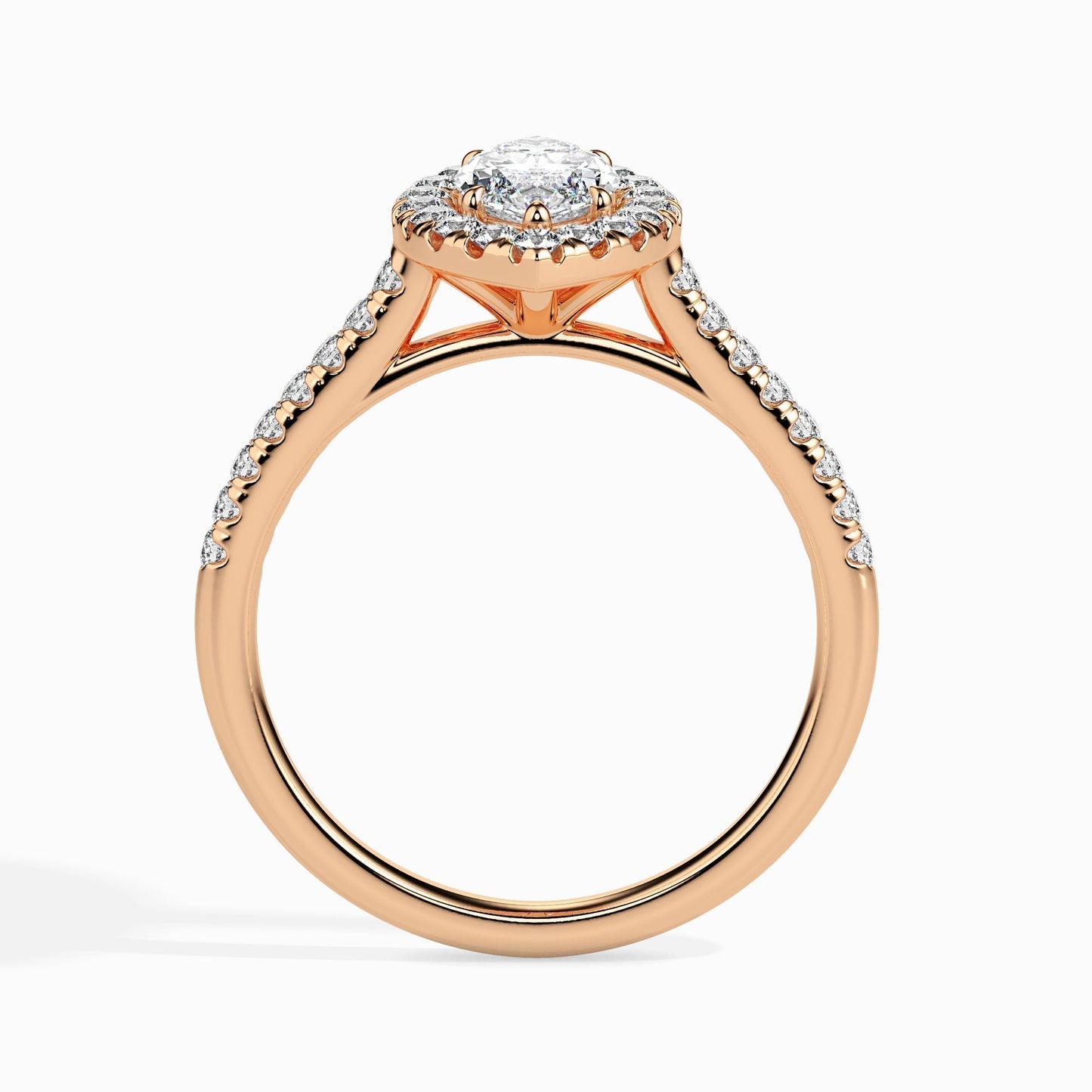 1ct Marquise F- VS Diamond Halo & Pave Engagement Ring