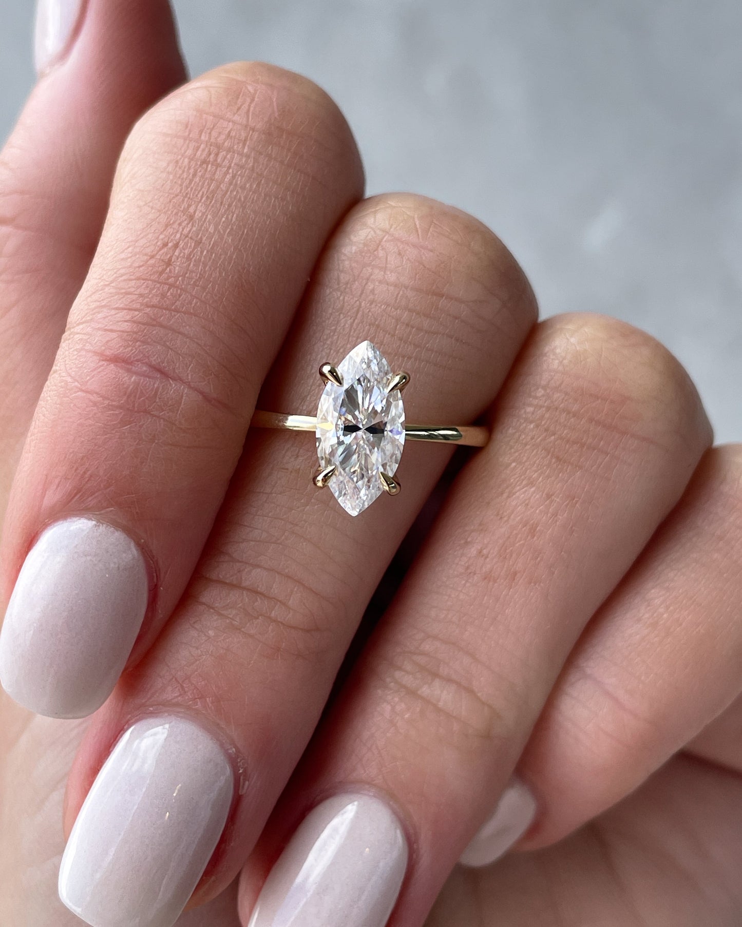 1.50 CT Marquise Solitaire CVD F/VS1 Diamond Engagement Ring