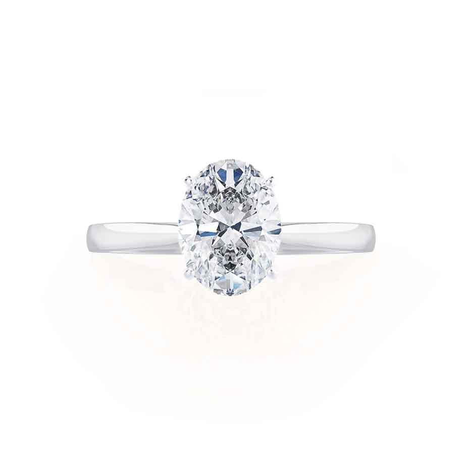 1.50 CT Oval Solitaire CVD E/VVS1 Diamond Engagement Ring