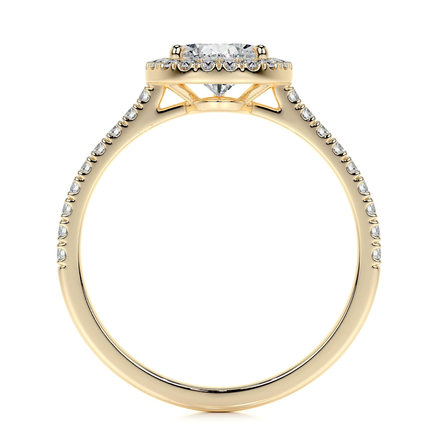 1.50 CT Pear Halo CVD F/VS2 Diamond Engagement Ring