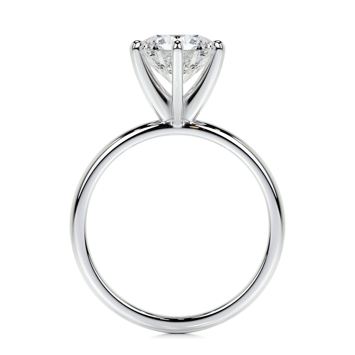 2.0 CT Round Solitaire CVD E/VS2 Diamond Engagement Ring