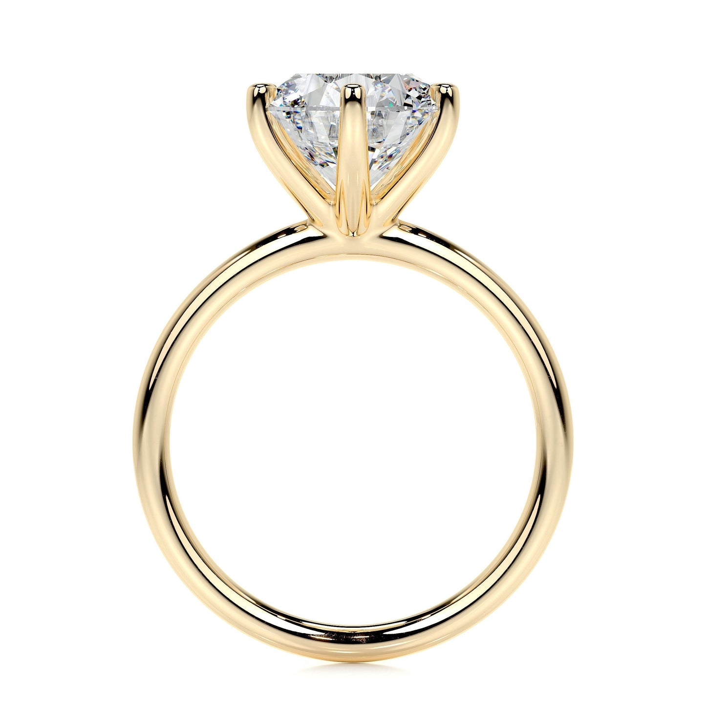 2.0 CT Round Solitaire CVD E/VS2 Diamond Engagement Ring