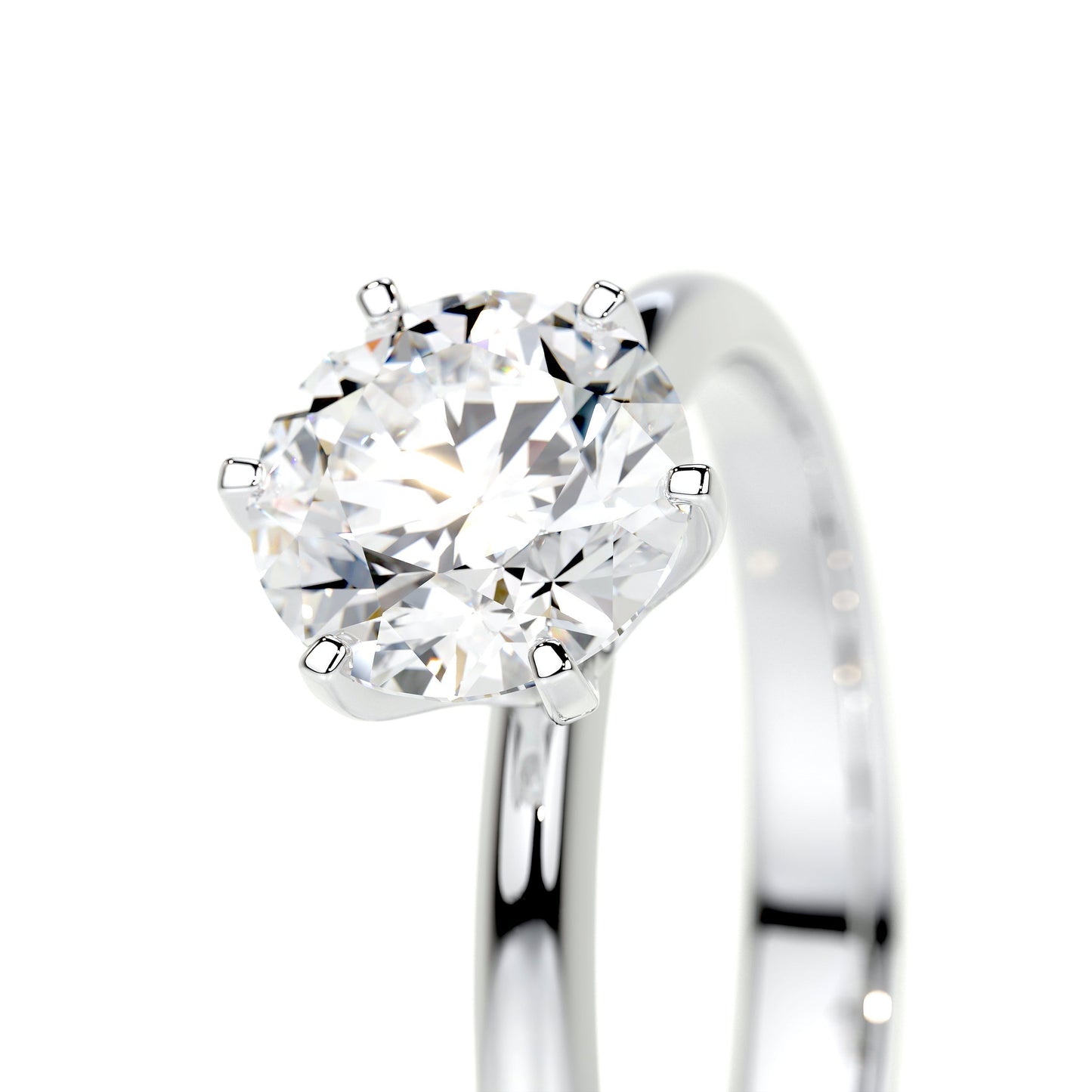 1.0 CT Round Solitaire CVD E/VS2 Diamond Engagement Ring