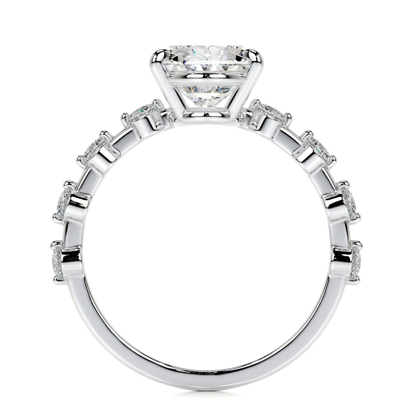 3.0 CT Oval Solitaire CVD  E/VS1 Diamond Engagement Ring