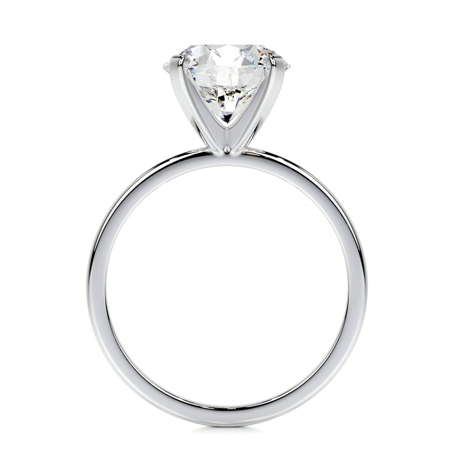 3.0 CT Princess Solitaire CVD F/VS2 Diamond Engagement Ring