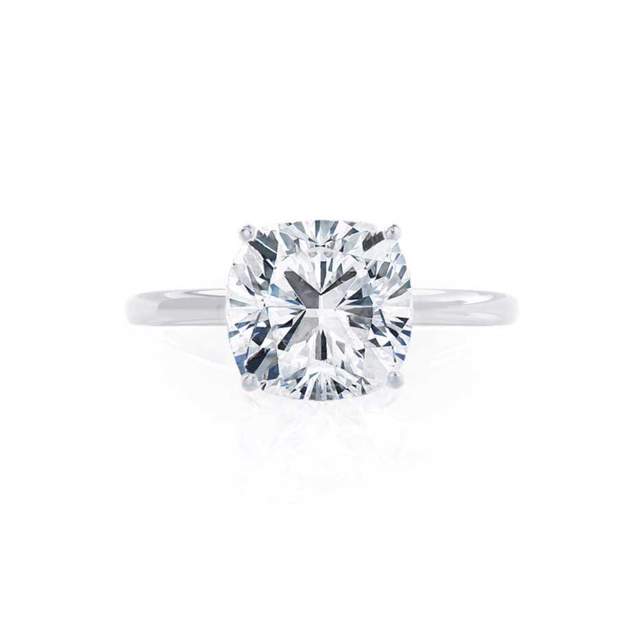 2.0 CT Cushion Solitaire CVD G/VS2 Diamond Engagement Ring