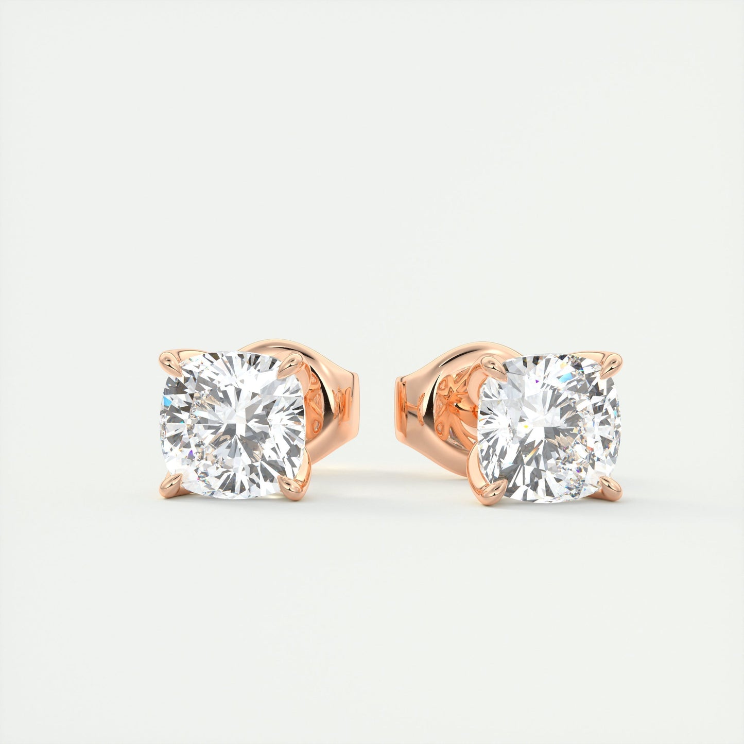 1.0 CT Round Solitaire CVD G/VS Diamond Earrings